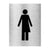 Inclusive Icon Toilet Sign Brushed Aluminium