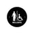 INCLUSIVE Premium Black toilet door sign