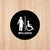 INCLUSIVE Premium Black toilet door sign