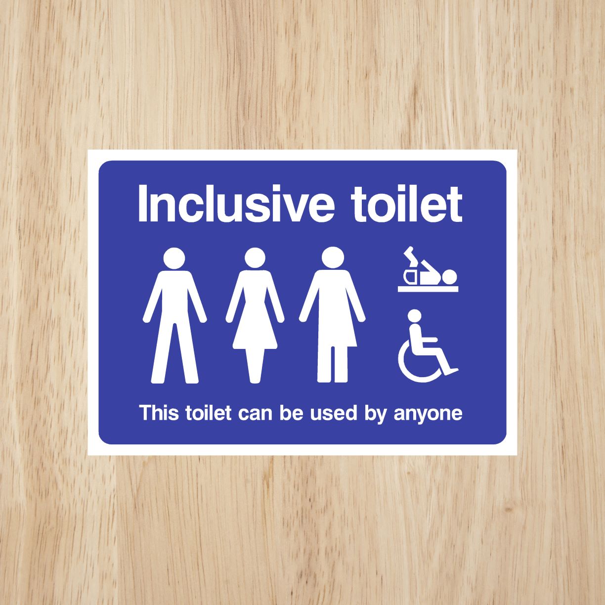 Inclusive Toilet Sign