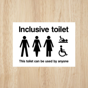 Inclusive Toilet Sign