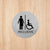 Inclusive Toilets Door Sign Stainless Steel