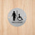 Inclusive Toilets Door Sign Stainless Steel