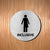 INCLUSIVE UNISEX Premium Brushed Silver toilet door sign