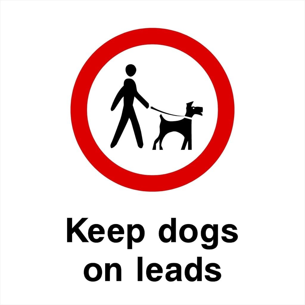 Keep Dogs On Leads Sign