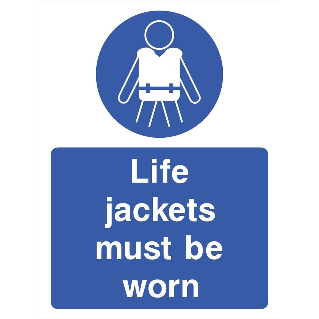 Life Jackets Must Be Worn Sign