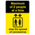 Lift Sign | Shop Entrance Sign | Maximum Of 2 People At A Time