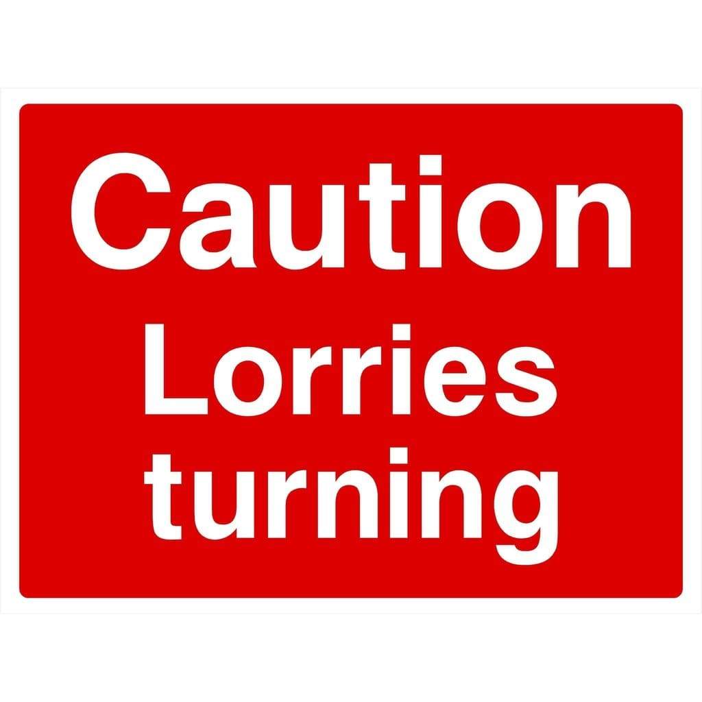 Lorries Turning Sign