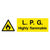 LPG Highly Flammable Safety Sign