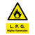 LPG Highly Flammable Warning Sign