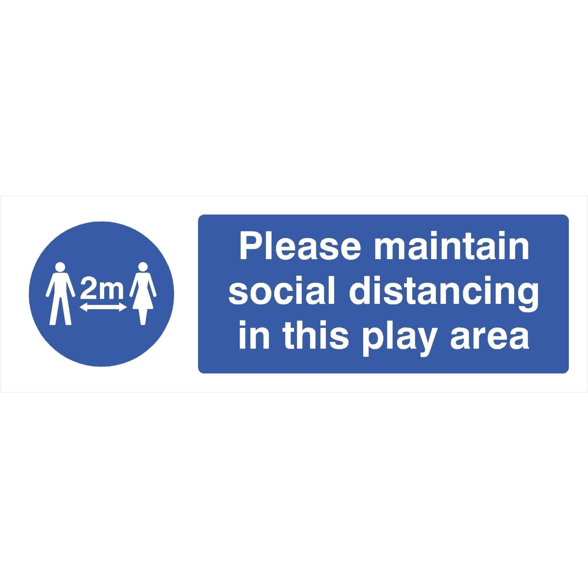 Maintain Social Distancing Play Area 2 Metre Sign