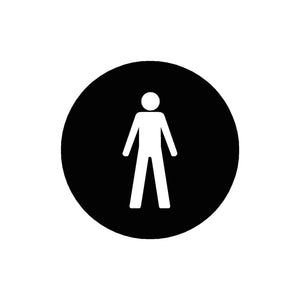 MALE Premium Black toilet door sign