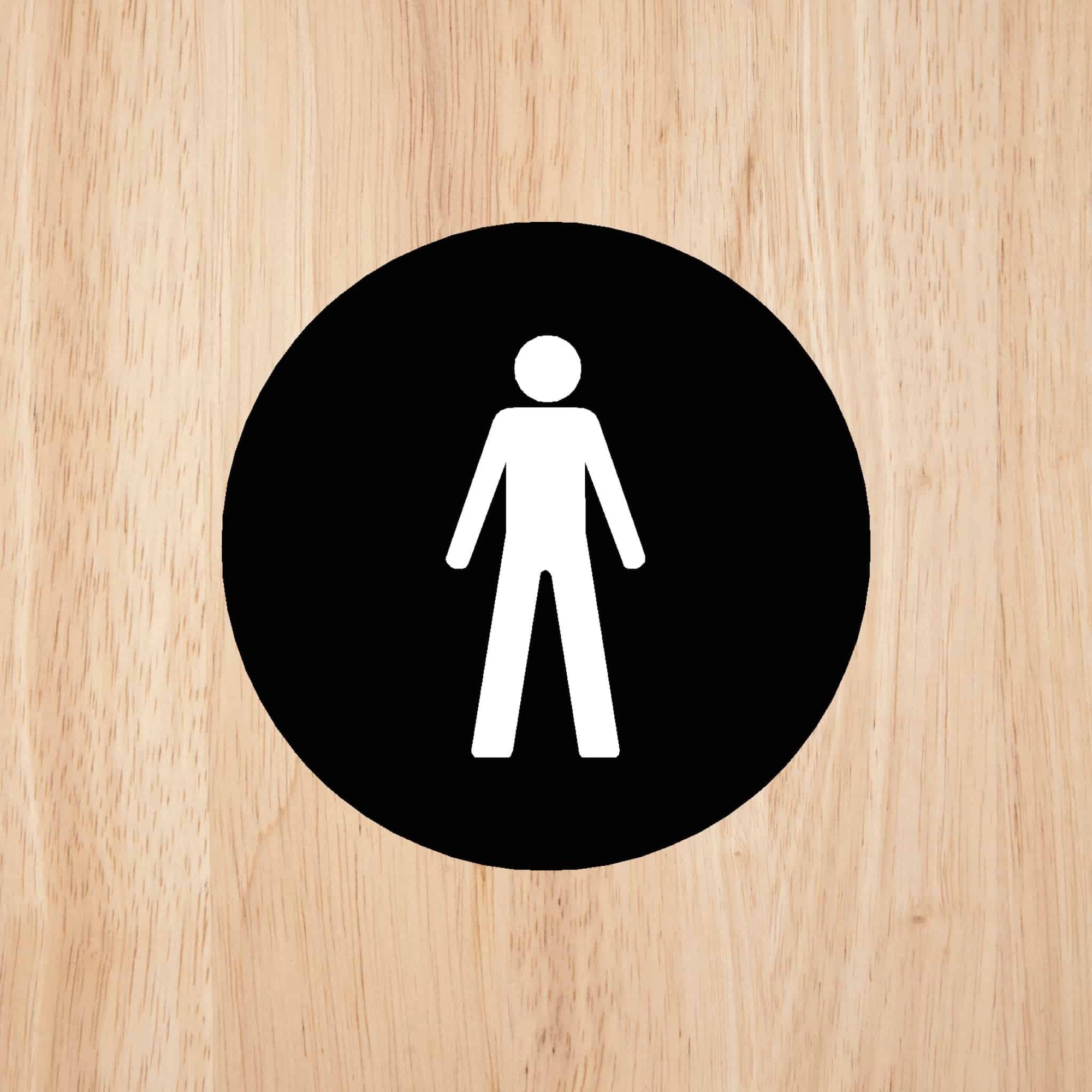 MALE Premium Black toilet door sign