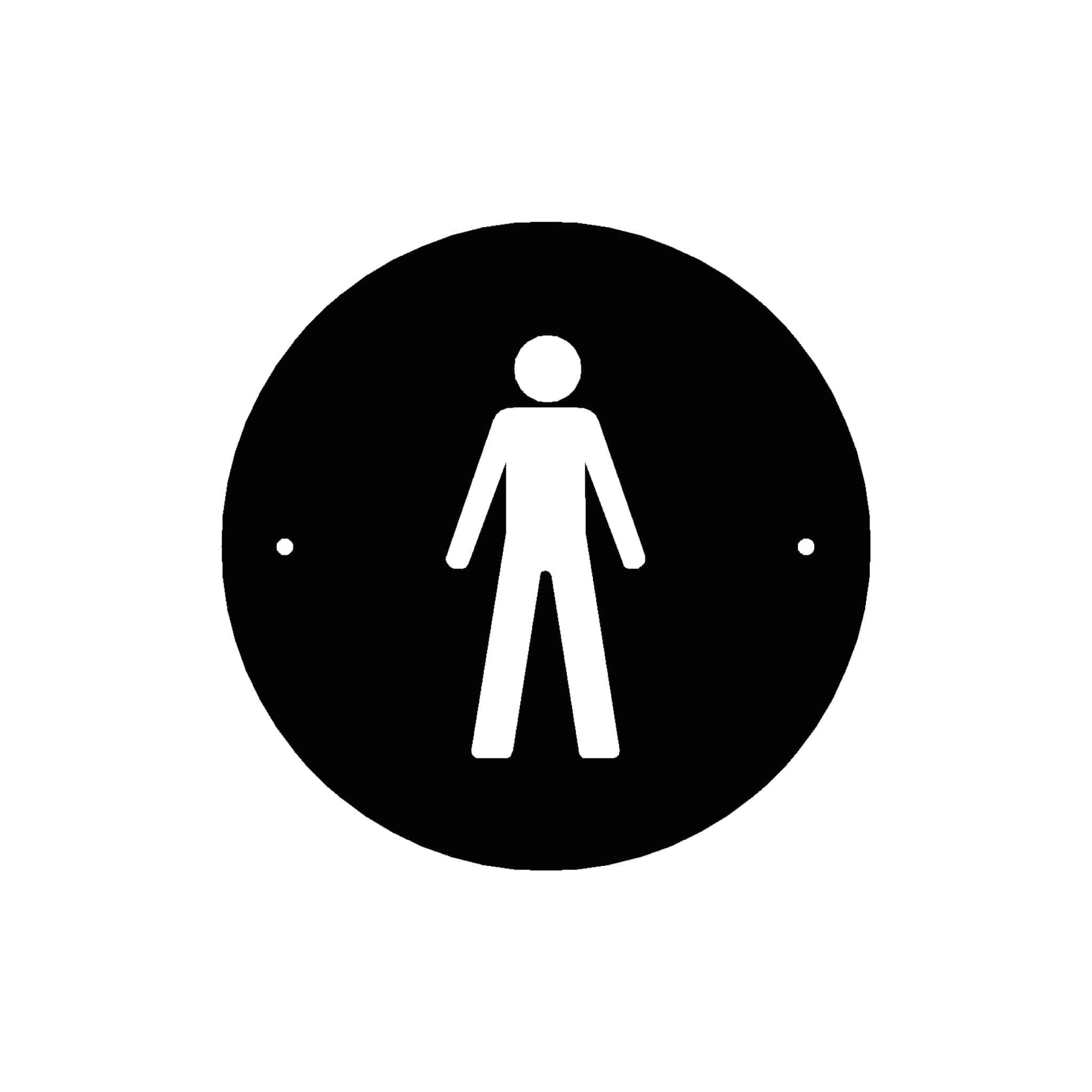 MALE Premium Black toilet door sign