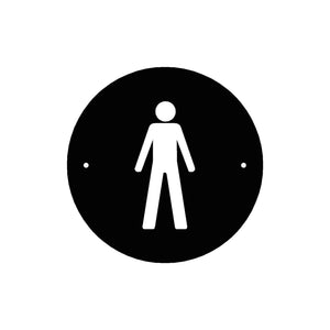 MALE Premium Black toilet door sign