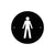 MALE Premium Black toilet door sign