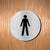 MALE Premium Brushed Silver toilet door sign