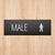 Male Toilet Door Sign Midnight Black Landscape