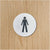 Male Toilet Sign in Satin Stainless Steel