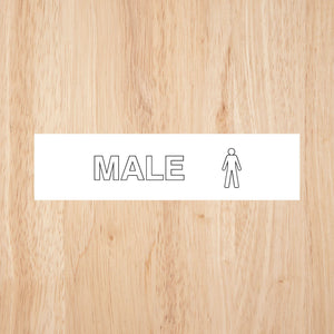 Male Toilet Standard Sign CAPS