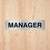 Manager Door Sign Standard Version CAPS