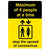 Maximum Of 4 People At A Time Lift SIgn