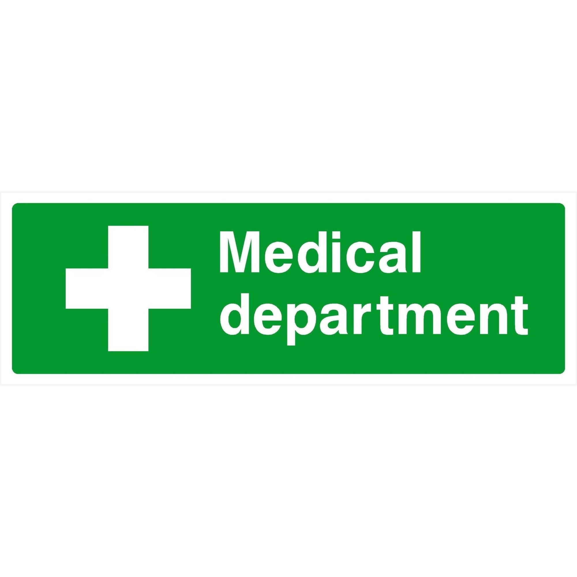 Medical Department First Aid Sign