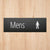 Mens Toilet Door Sign Midnight Black Landscape