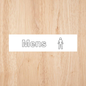 Mens Toilet Standard Sign