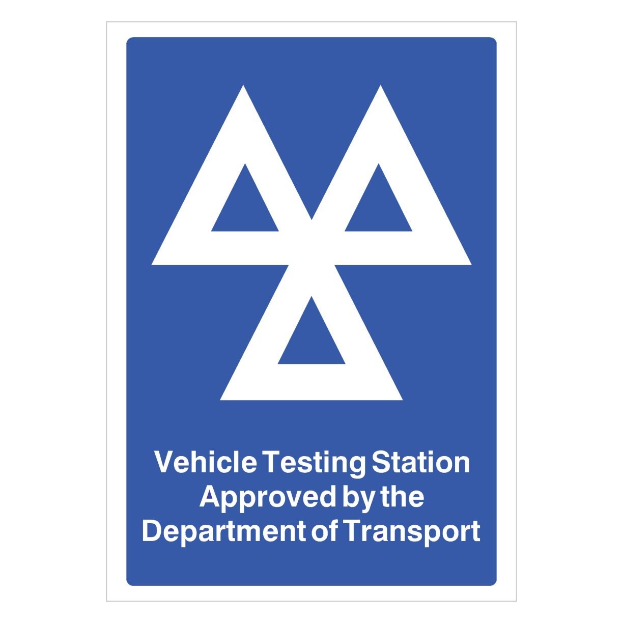 MOT Vehicle Testing Station Sign