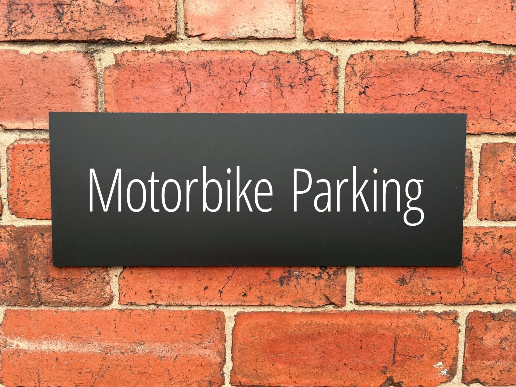 Motorbike Parking Sign Midnight Black Landscape