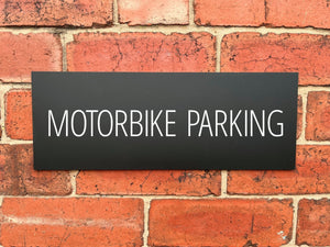 Motorbike Parking Sign Midnight Black Landscape