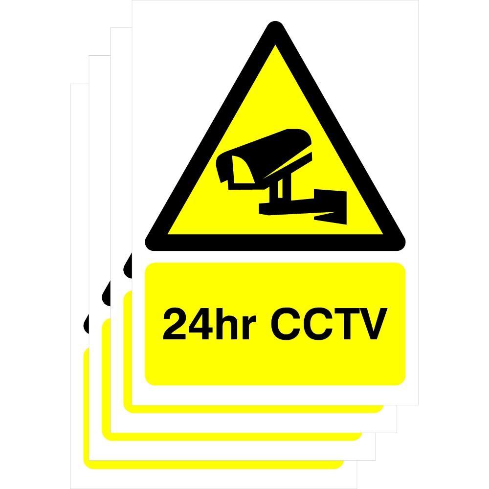 Multipack 24 Hour CCTV Sign Pack of 5