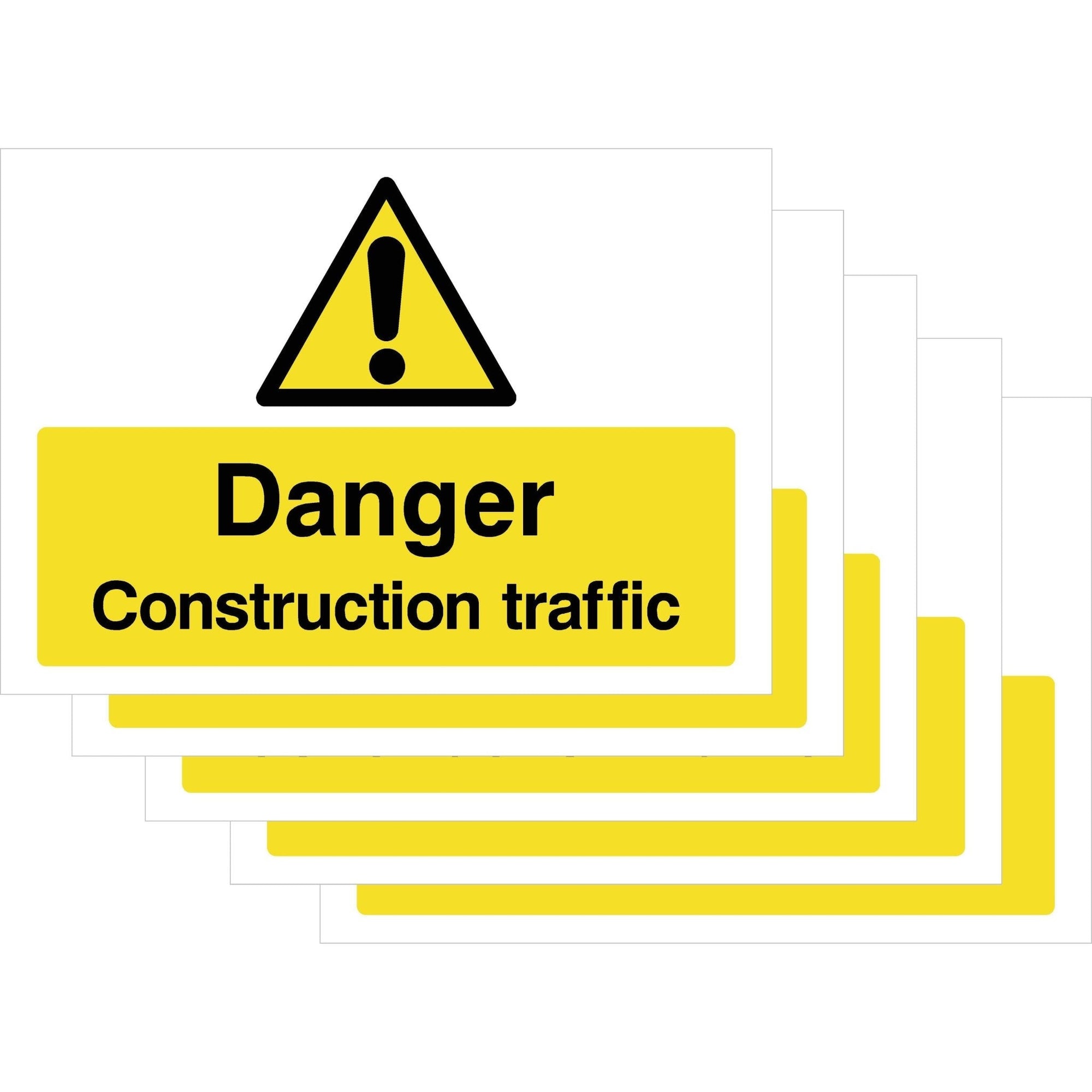 Multipack Construction Traffic Sign 400 x 300mm 5 Pack