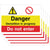 Multipack Demolition No Entry Sign 400 x 300mm 5 Pack