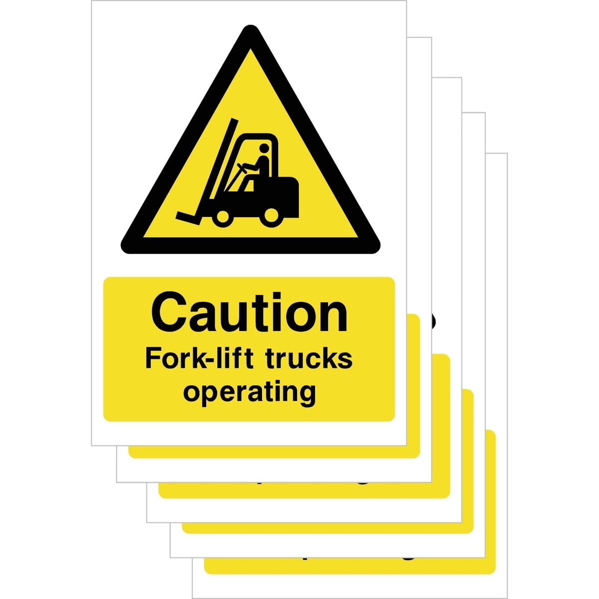 Multipack Fork-Lift Trucks Operating Sign 400 x 300mm 5 Pack