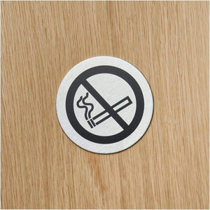 Multipack No Smoking Sign in Stainless Steel 10 Pack