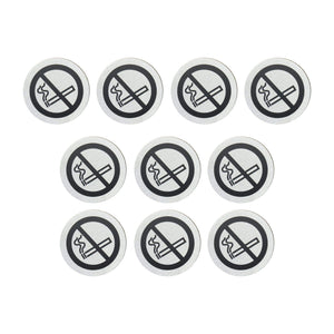 Multipack No Smoking Sign in Stainless Steel 10 Pack