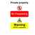 Multipack No Trespassing CCTV Sign | 5 Pack