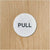 Multipack PULL Door Sign in Stainless Steel 10 Pack