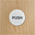 Multipack PUSH Door Sign in Stainless Steel 10 Pack