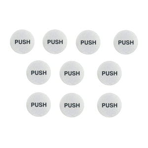 Multipack PUSH Door Sign in Stainless Steel 10 Pack