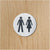 Multipack Unisex Toilets Sign in Satin Stainless Steel 10 Pack