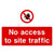 No Access To Site Traffic Sign