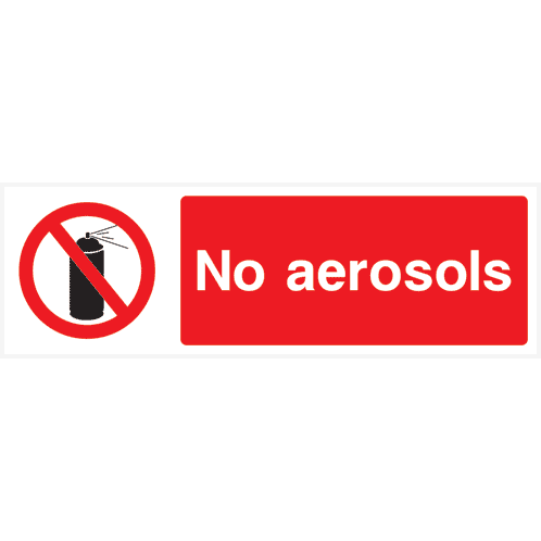No Aerosols Sign