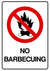 No Barbecuing Sign