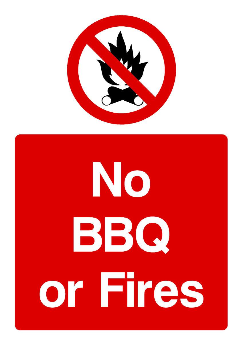 No BBQ or Fires Sign