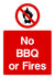 No BBQ or Fires Sign