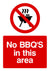 No BBQs In This Area Sign