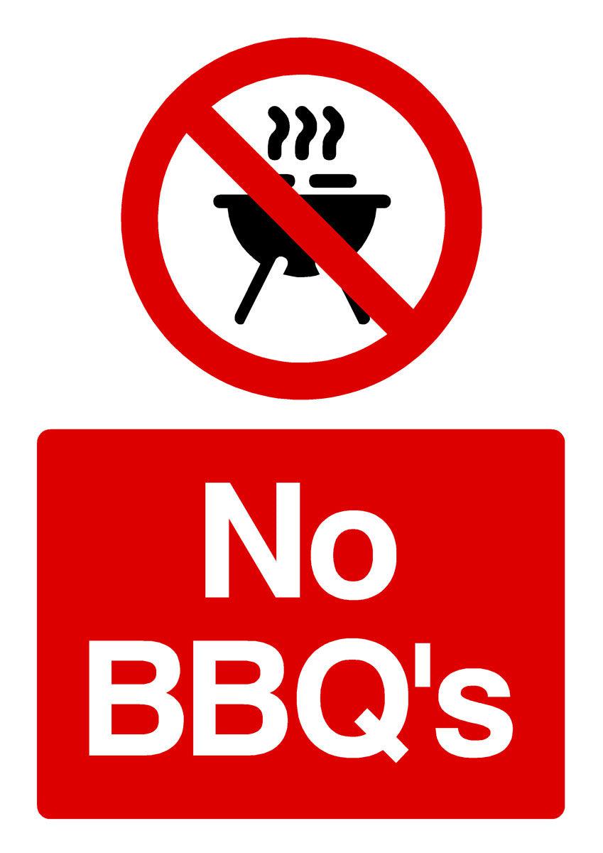 No BBQs Prohibited Sign